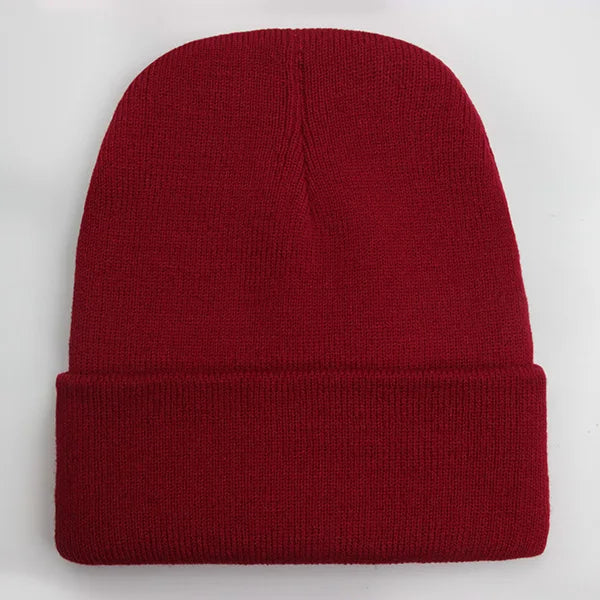 Solid Unisex Beanie Autumn Winter Wool Blends Soft Warm Knitted Men Women Hats Ski Caps Beanies