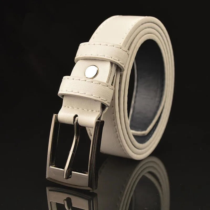 Children's High quality Leather Belts Luxury design Belt Boys Girls metal Pin Buckle Belts