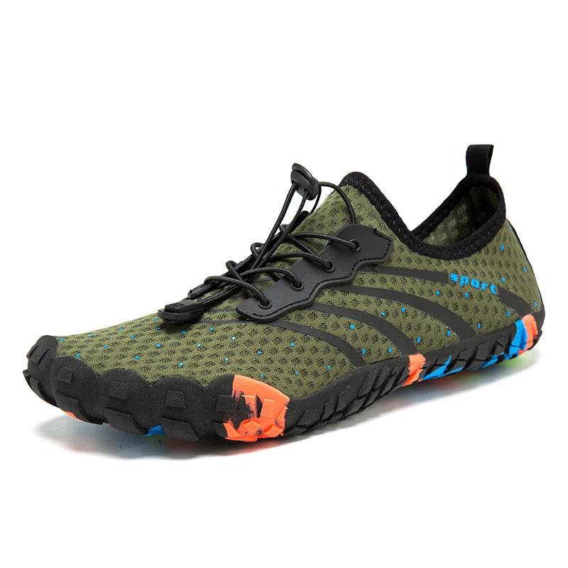 Men's Women's Mesh Low-Top Creek River Trekking Swimming Water Shoes Athletic Flats for Beach Boating Surfing Sneakers