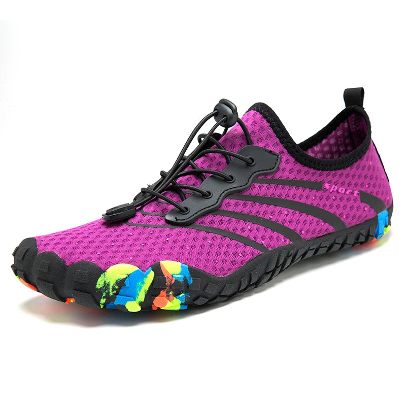 Men's Women's Mesh Low-Top Creek River Trekking Swimming Water Shoes Athletic Flats for Beach Boating Surfing Sneakers