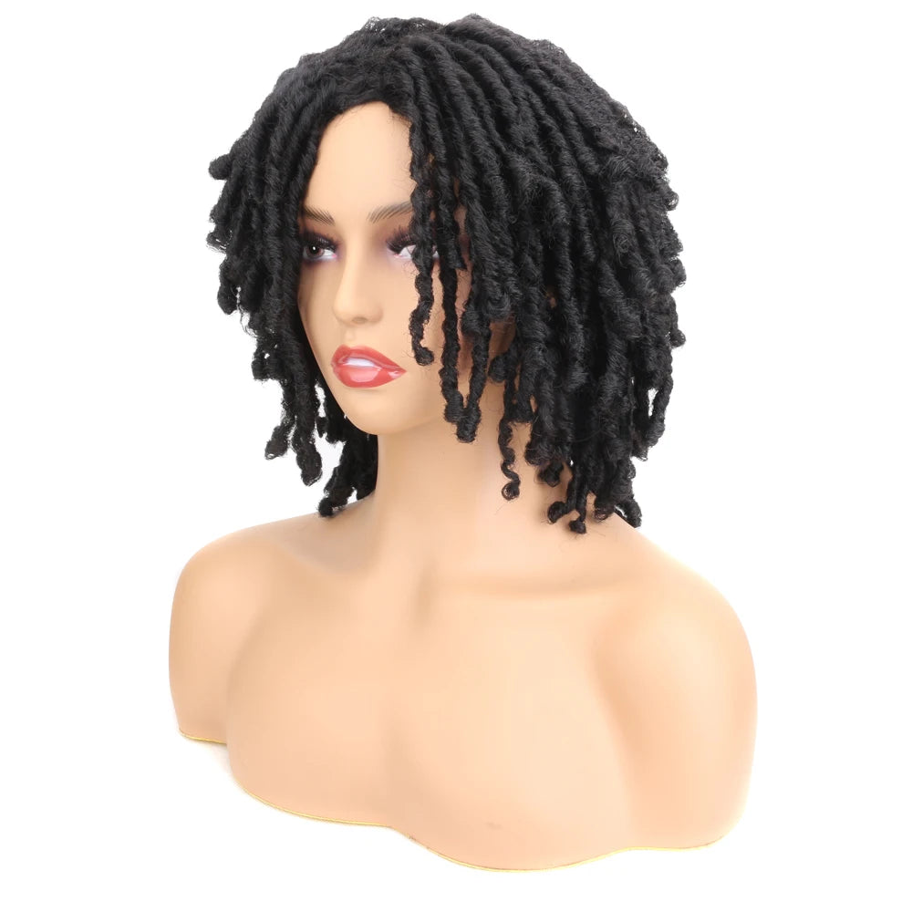 Braided Wig 6inch Synthetic Hair Short Bob Wig for Women Dreadlock Goddess Twist Wig