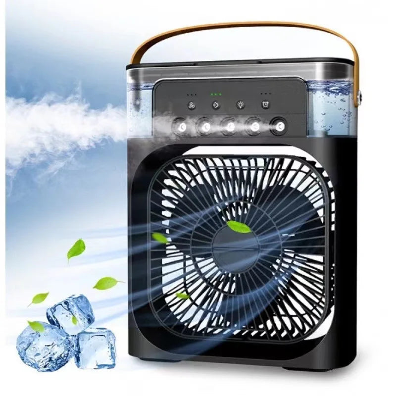 USB Electric Portable 3 in 1 Airs Cooler Fan Air Conditioners LED Night Light Fan Home Desktop Air Cooling Fan