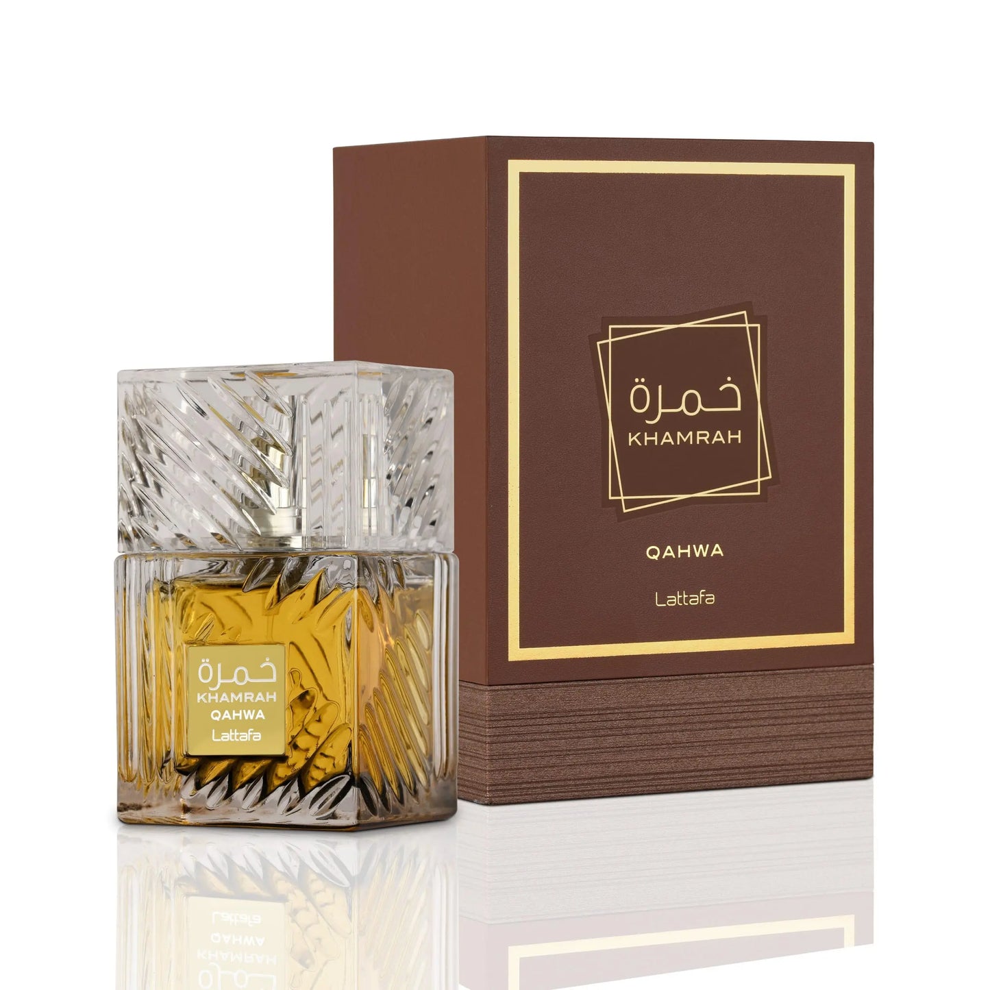 Lattafa Khamrah Unisex Eau De Parfum 3.4oz / 100ml Warm Spicy Amber Vanilla Long-Lasting Perfume with Floral Notes