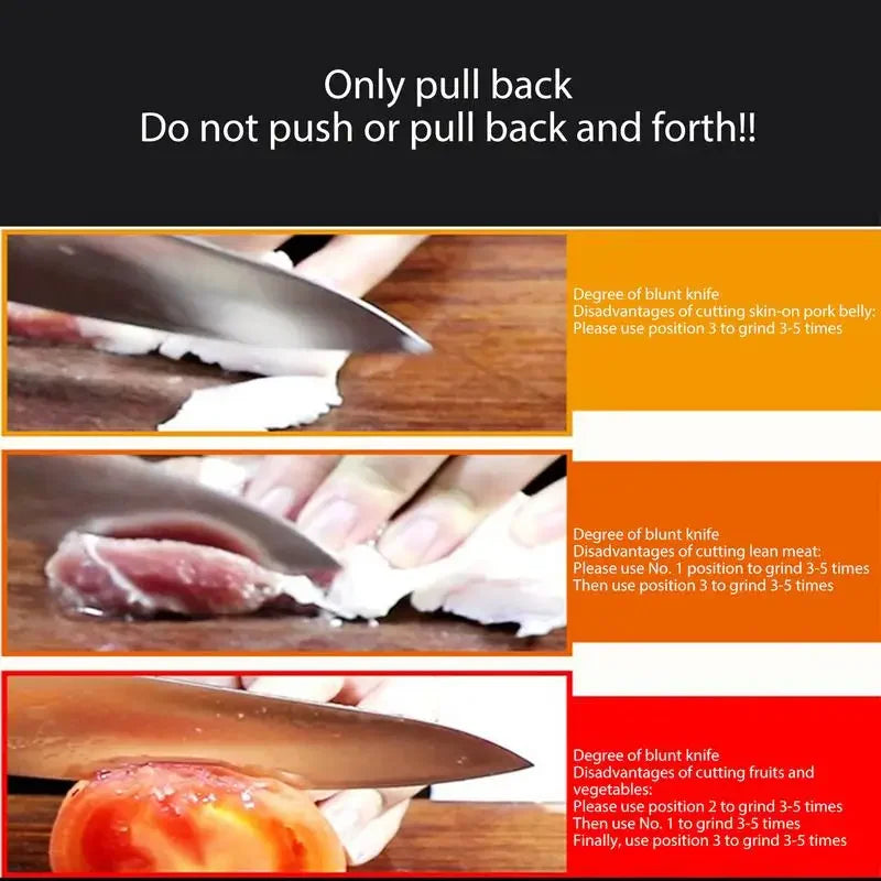 Kitchen 4 Segment Non-slip base Knife Sharpener Multifunctional Portable Household Kitchen Gadgets Accessories