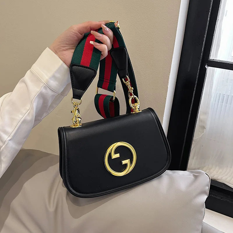 Women's Fashionable Versatile Chain Bag Tiger Head Element One Shoulder Cross Body and Underarm Bag
