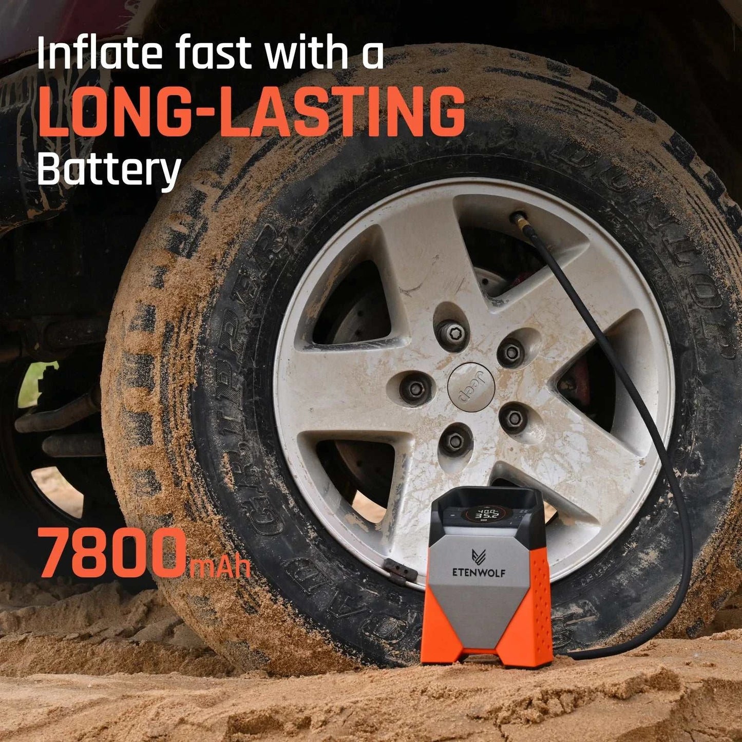 Portable air compressor Air pump for light cars pickup motorcycles bicycle