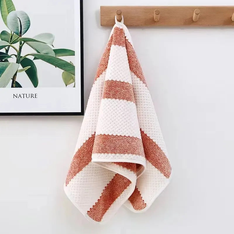 Bath Towel Washcloth Cotton Towel Solid Color Soft Absorbent Towels Multipurpose Use