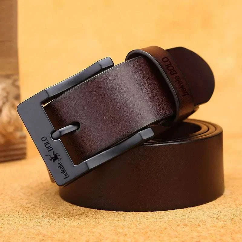 Genuine Leather Belt for Men High Quality Buckle Jeans Cowskin Casual Belts Business Cowboy Waistband