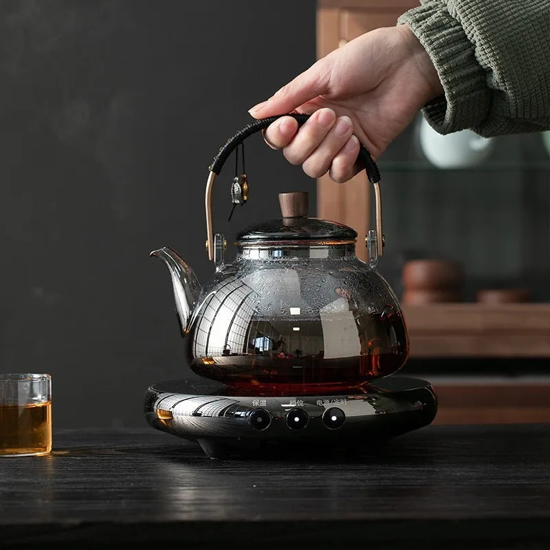 Teapot Household Glass Tea Maker High Temperature Resistant Steaming and Boiling Dual-purpose Teapot