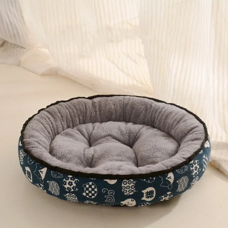 Dog Bed Small Medium Dogs Cushion Double Sides Use Soft Cotton Basket Warm House for Dog