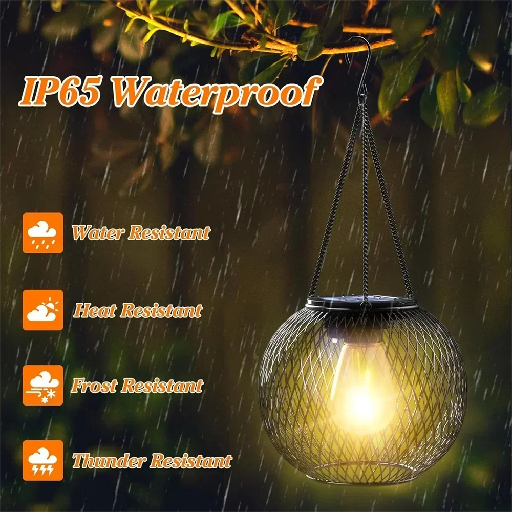 Solar Lantern Outdoor Yard Garden Lamp Solar Lights for Outside Decorative Hanging Lights Outdoor Waterproof Solar Lanterns