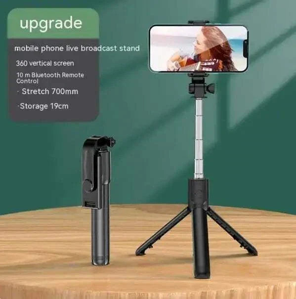Monopod wireless Bluetooth selfie stick with remote shutter and fill light for smartphones