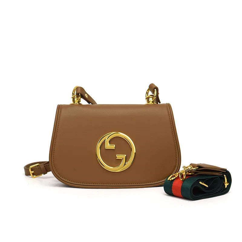 Women's Fashionable Versatile Chain Bag Tiger Head Element One Shoulder Cross Body and Underarm Bag