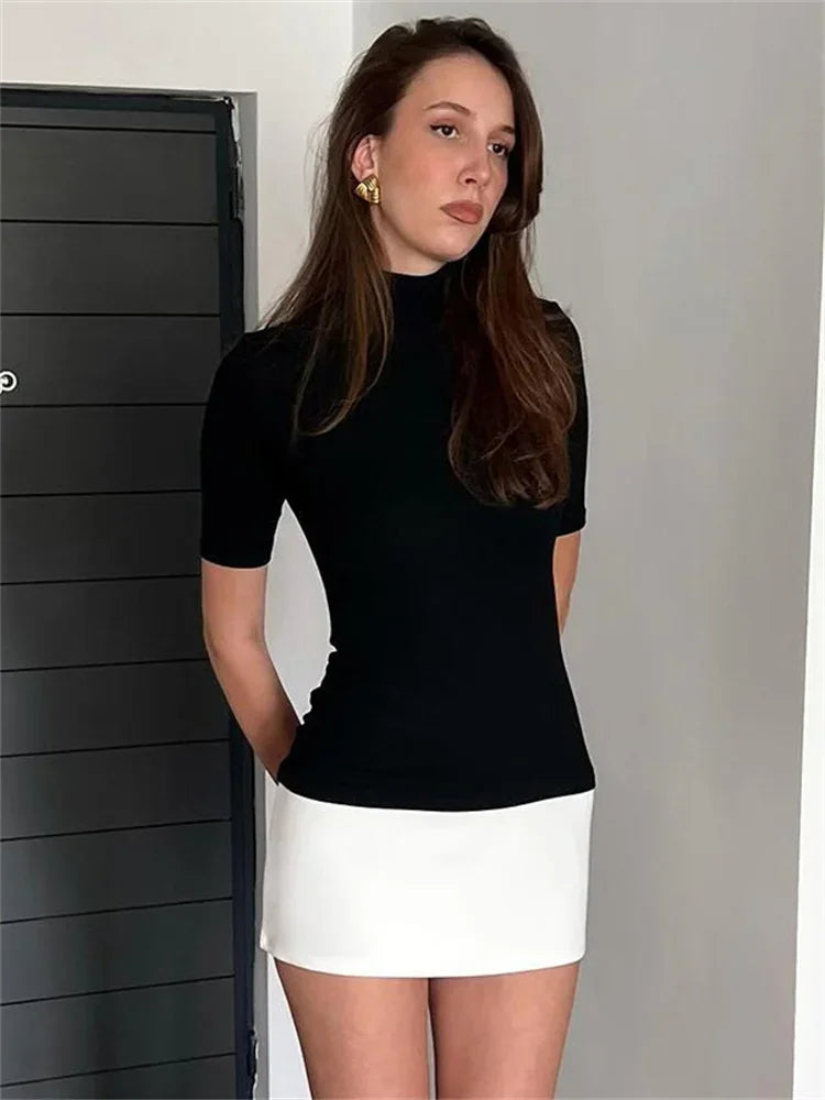 Summer Female Mini Casual High Waist Sexy Skinny Bodycon Women's Mini Dress