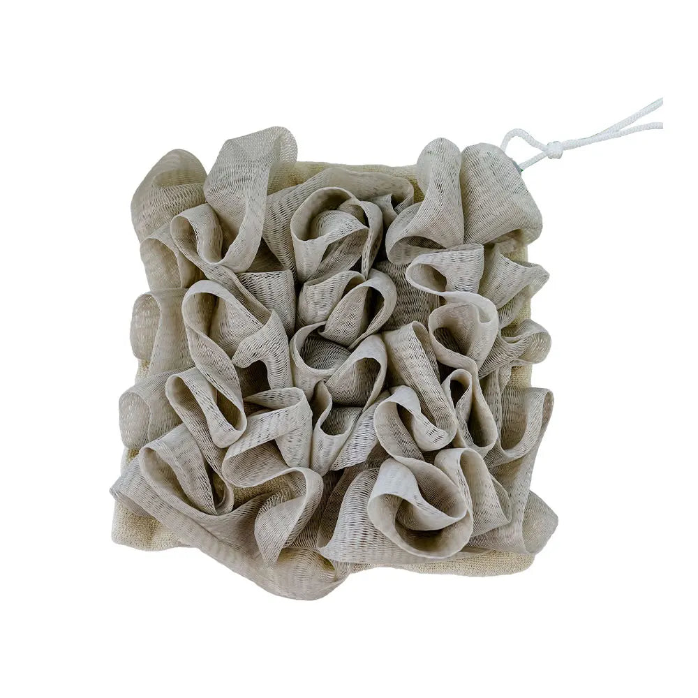 Bath Ball 2 in 1 Towel Loofah With Drawstring Closure For Soap Soft Exfoliating Skin Care Bathing Tool