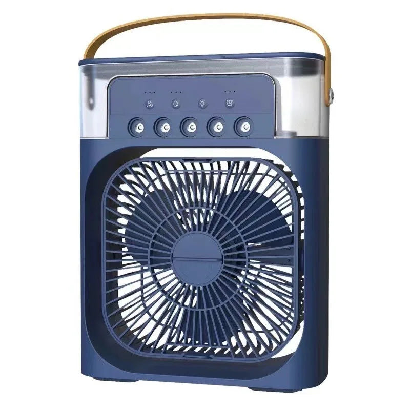 USB Electric Portable 3 in 1 Airs Cooler Fan Air Conditioners LED Night Light Fan Home Desktop Air Cooling Fan