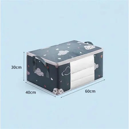 Large Capacity Clothes Storage Bag Organizer With Sturdy Zipper Reinforced Handle Suitable For Blankets Bedding Foldable