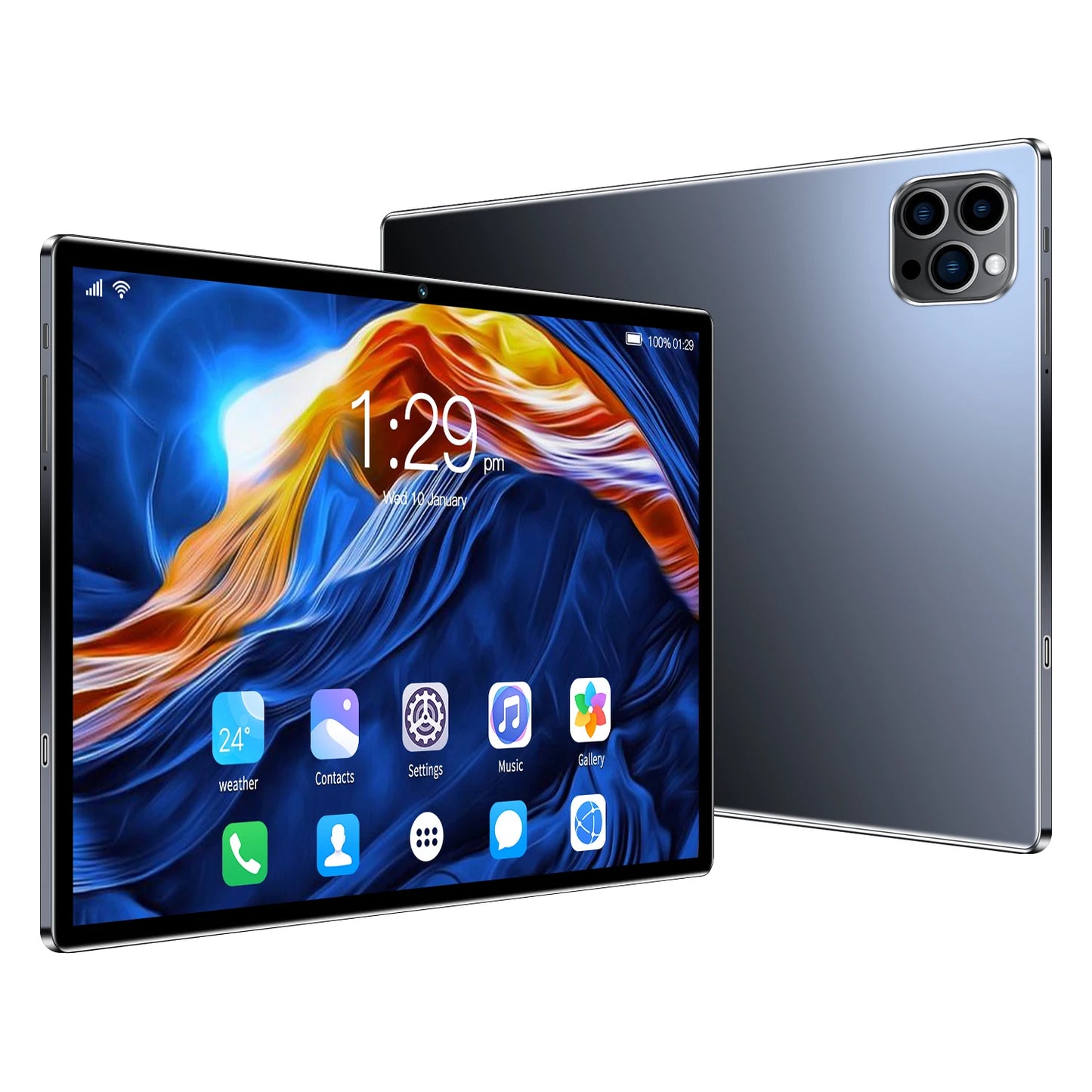 BDF 10.1 Inch Android Tablet PC Octa Core Dual SIM 3G Call Capable Google Play Bluetooth Wifi 4GB RAM 64GB ROM Dual Cameras IPS Display