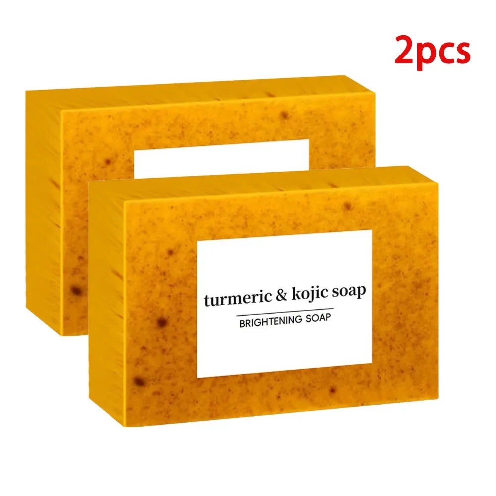 Turmeric Hand Made 100g Soap, Lemon Kojic Acid Soap, Shower and Facial Soap Deep Cleaning For Face Body Skin Care