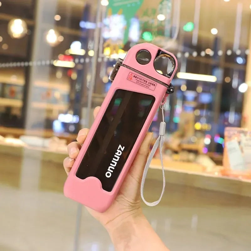 350ml Leak-proof Plastic Water Bottle with Lockable Lid And Measurements Square Sports Travel Cup for Outdoor Activities
