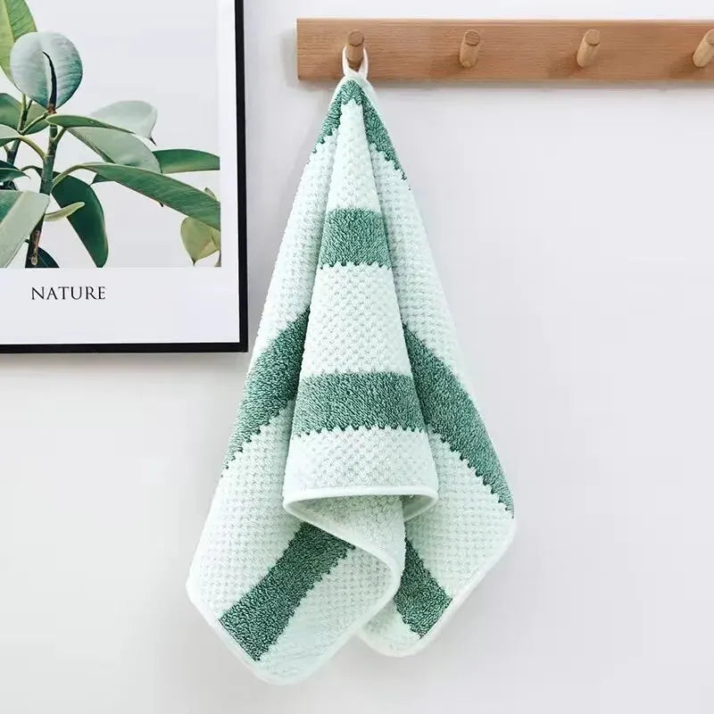 Bath Towel Washcloth Cotton Towel Solid Color Soft Absorbent Towels Multipurpose Use