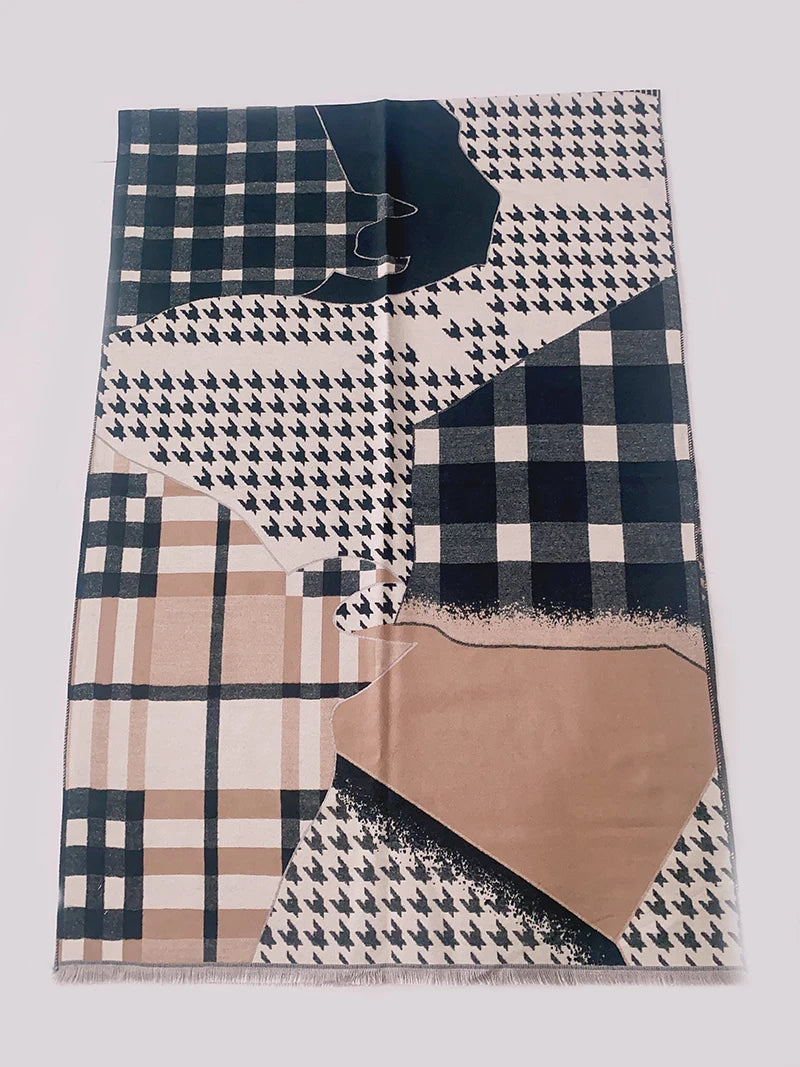 Winter Women's Luxury Warm Scarf Shawl Polyester Outdoor Fashionable Adult Size