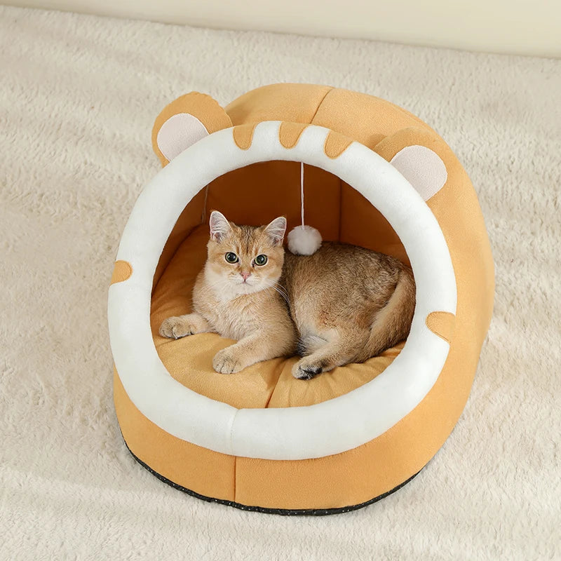 Super Cat Bed Warm Pet House Kitten Cave Cushion Sleeping Dog Basket Tent Small Dog Mat Supplies Bed
