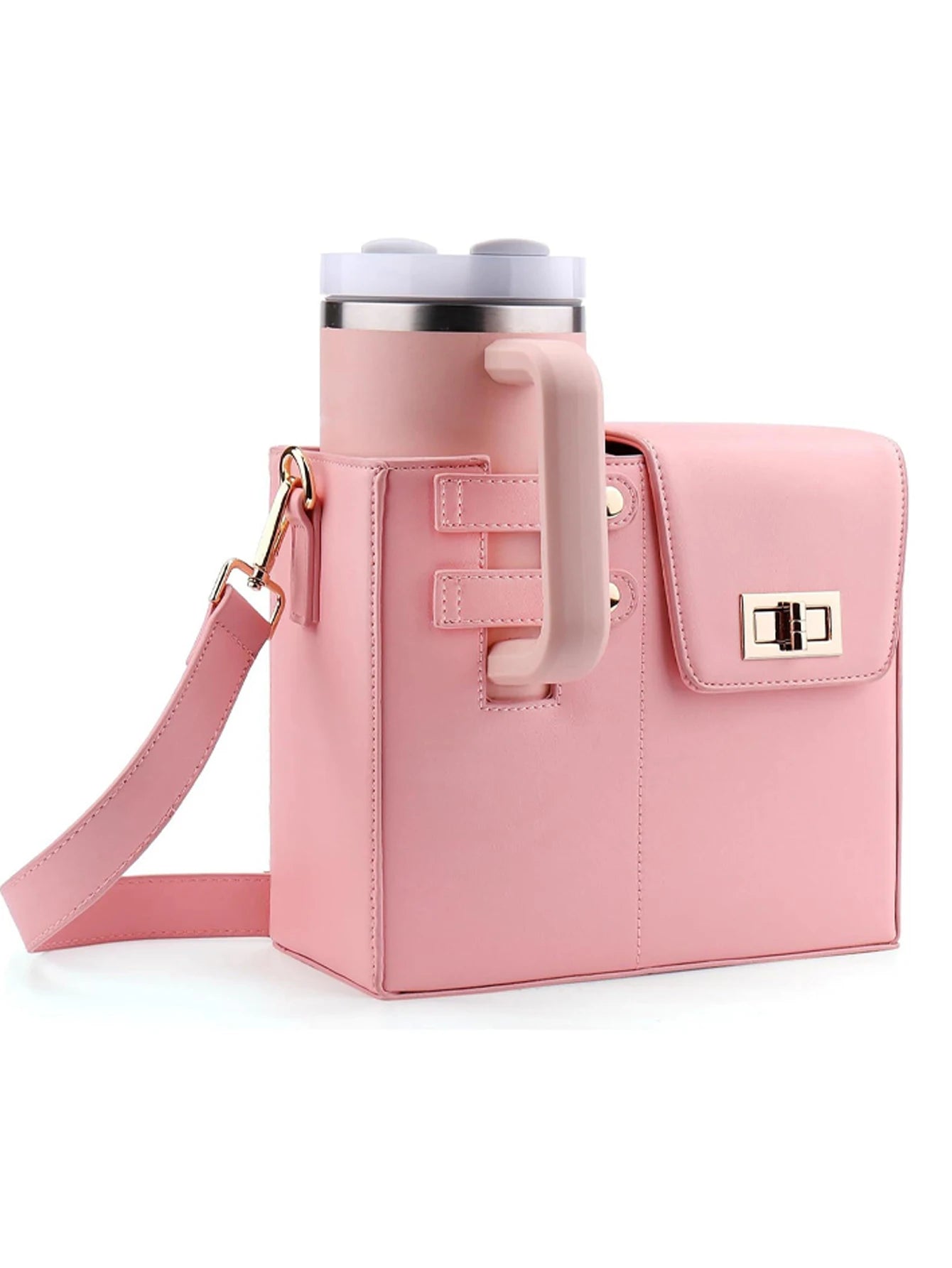 Portable crossbody Outdoor water cup protection multifunctional universal water bottle storage bag single shoulder solid color