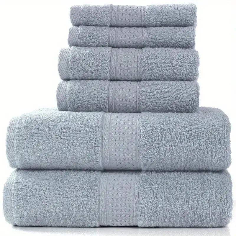 Bath Towel Washcloth Cotton Towel Solid Color Soft Absorbent Towels Multipurpose Use