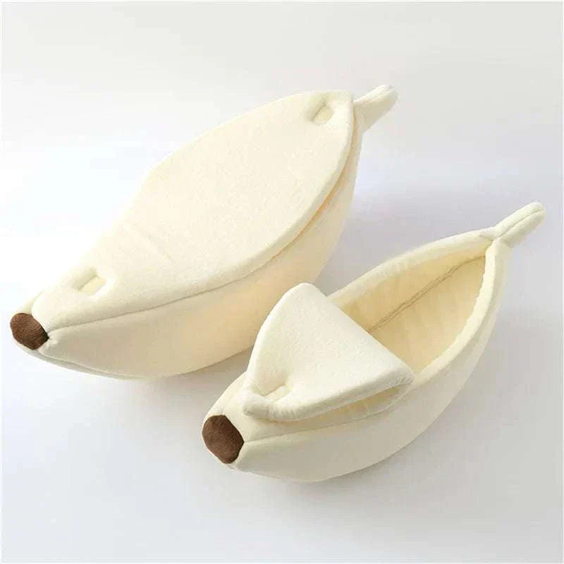 Multicolor durable portable banana-shaped cat bed cozy and cute pet basket for cats and small dogs
