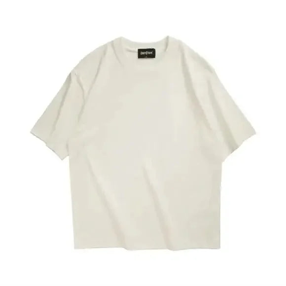 Loose Short Sleeve Men's T-shirt Spring Summer Shoulder Drop Style Casual Cotton Crew Neck Top