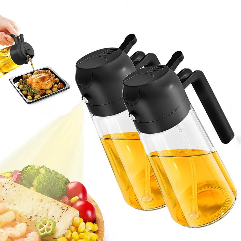 Oil Spray Bottle Plastic Kitchen Barbecue Cooking Olive Oil Dispenser Oil Jar Spray Container