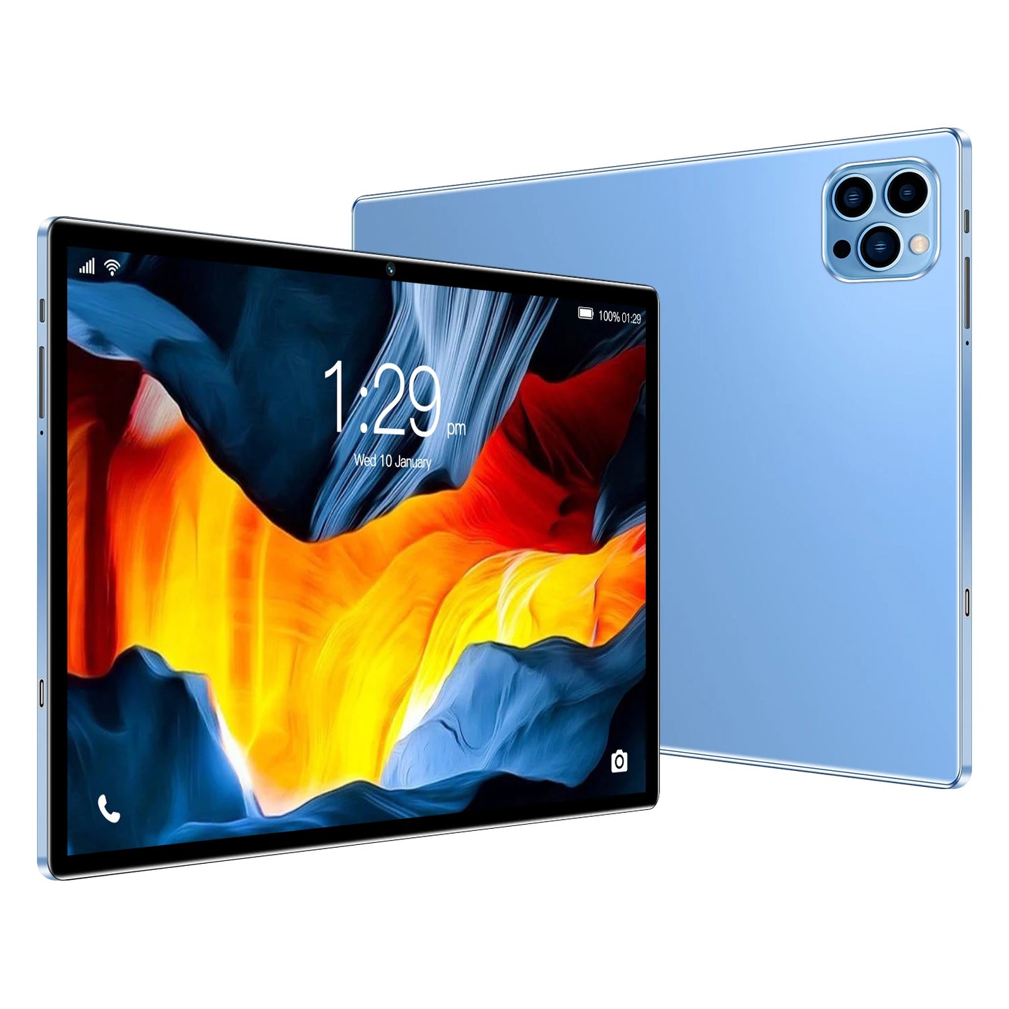 10.1 Inch Tablet with 3G Call Dual SIM Dual Cameras 4GB+64GB Storage Android 11 WiFi Bluetooth Octa Core Processor Tablet