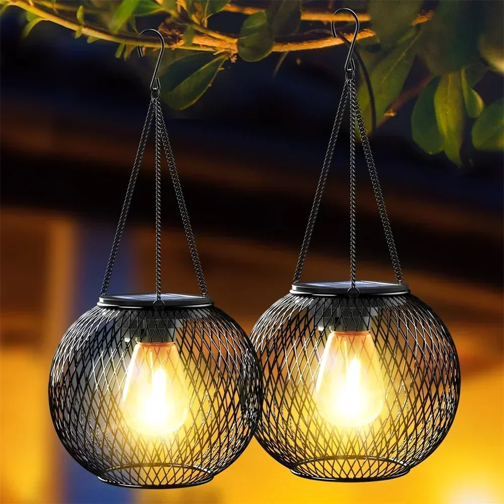 Solar Lantern Outdoor Yard Garden Lamp Solar Lights for Outside Decorative Hanging Lights Outdoor Waterproof Solar Lanterns