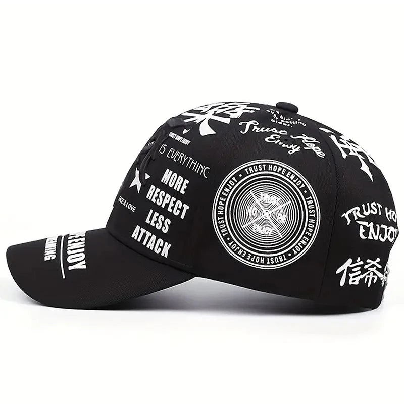 Creative Baseball Hat T Dagger Graffiti Street HipHop Outdoor Sunshade Hat Unisex
