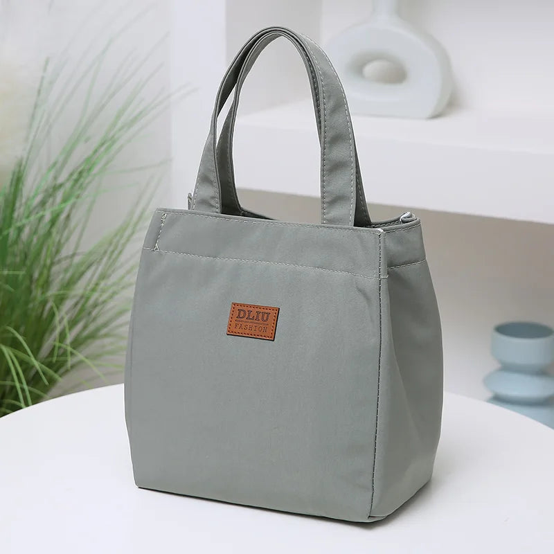 Large Capacity Lunch Bag with Aluminum Foil Insulation for Work Simple and Practical Top Handle Bag
