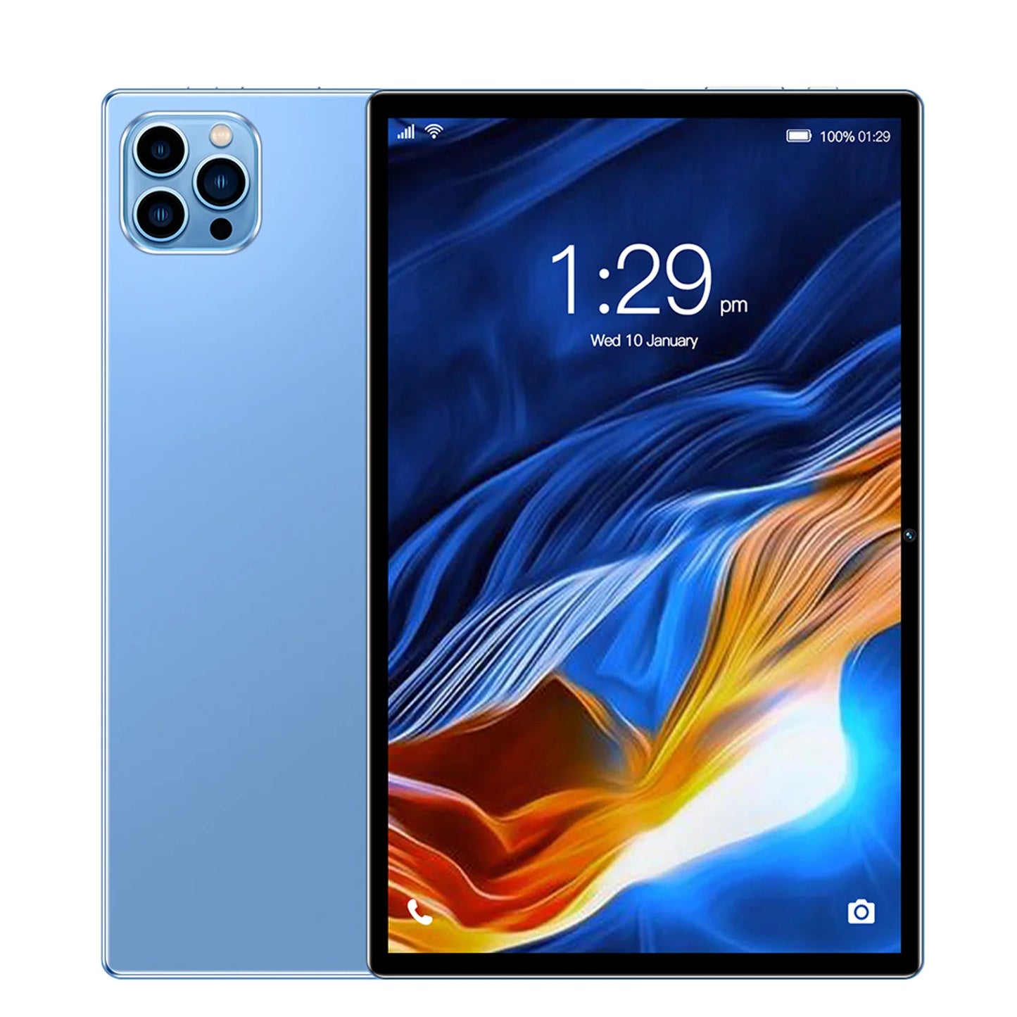 BDF 10.1 Inch Android Tablet PC Octa Core Dual SIM 3G Call Capable Google Play Bluetooth Wifi 4GB RAM 64GB ROM Dual Cameras IPS Display