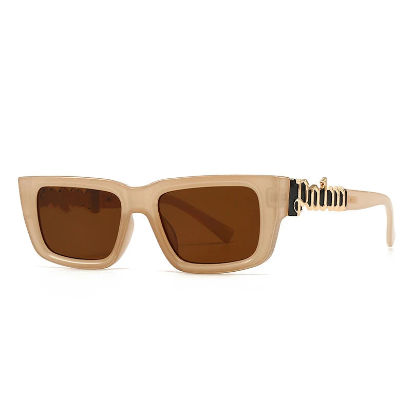 Luxury Designer Square Sunglasses For Women Fashion Eyewear UV400 Trendy Punk Sun Glasses Ladies Gradient Shades Outdoor