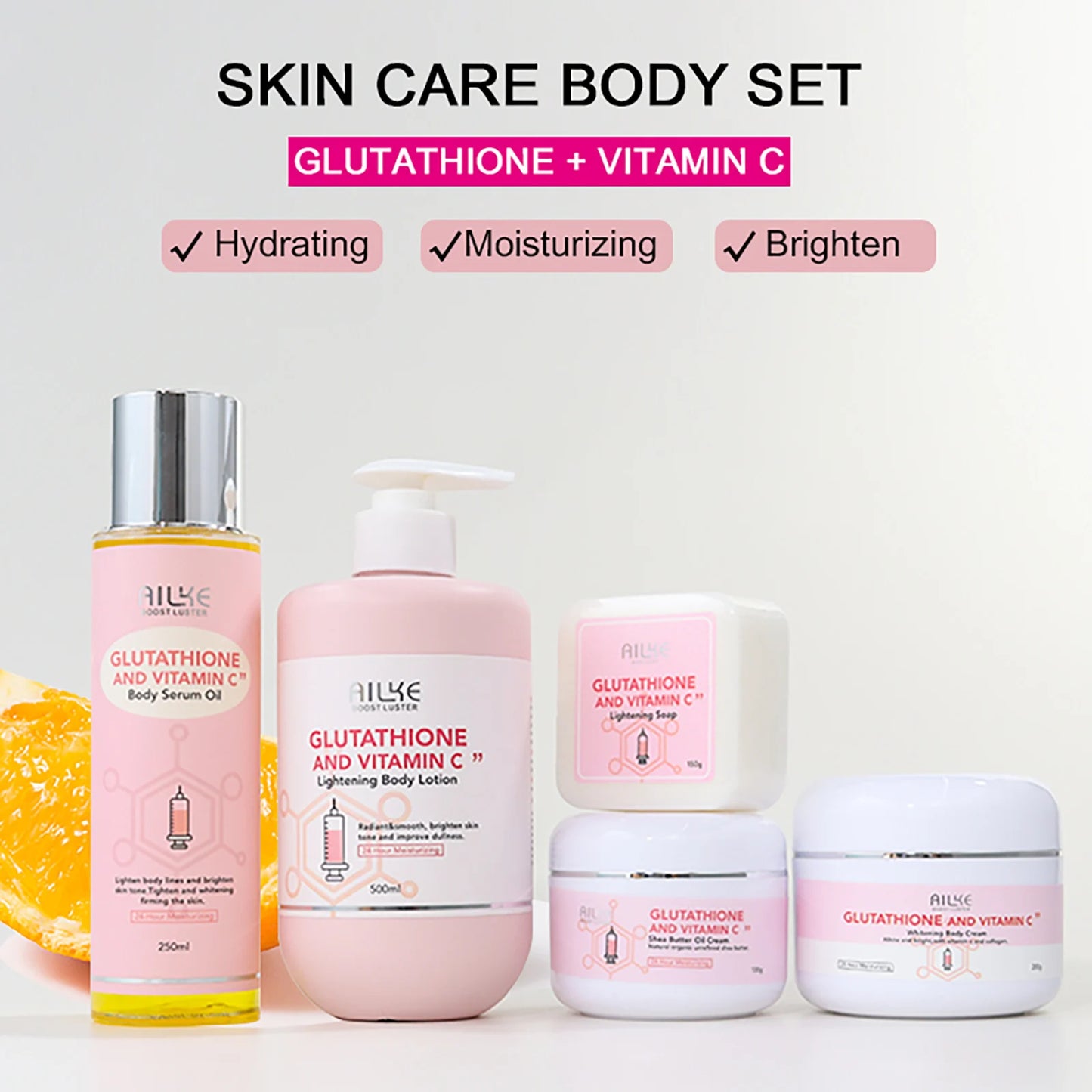Glutathione & Vitamin C Skin Care Set Skin Tone For Men and Women