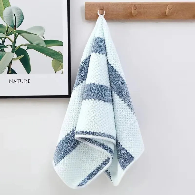 Bath Towel Washcloth Cotton Towel Solid Color Soft Absorbent Towels Multipurpose Use