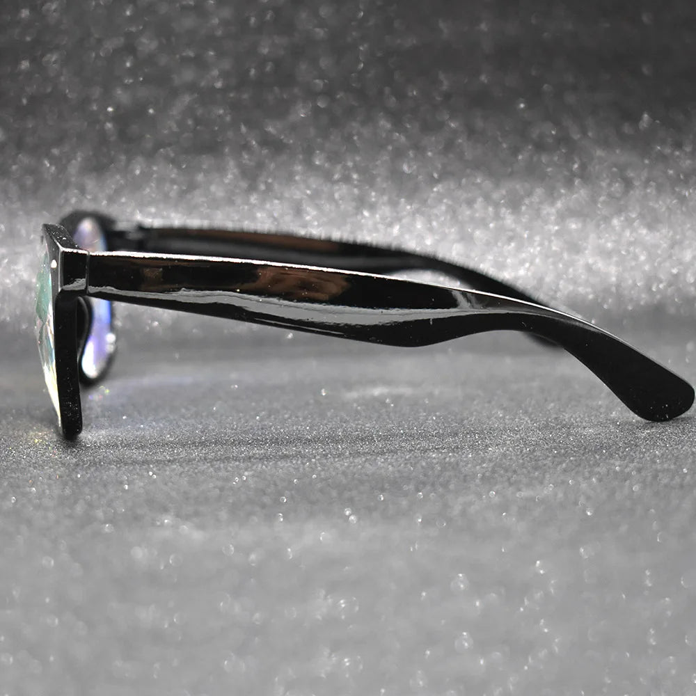 Party Sunglasses Trendy Square Women Men Fashion EDM Light Diffraction Futuristic Rave Festival Sun Glasses Psychedelic Prism