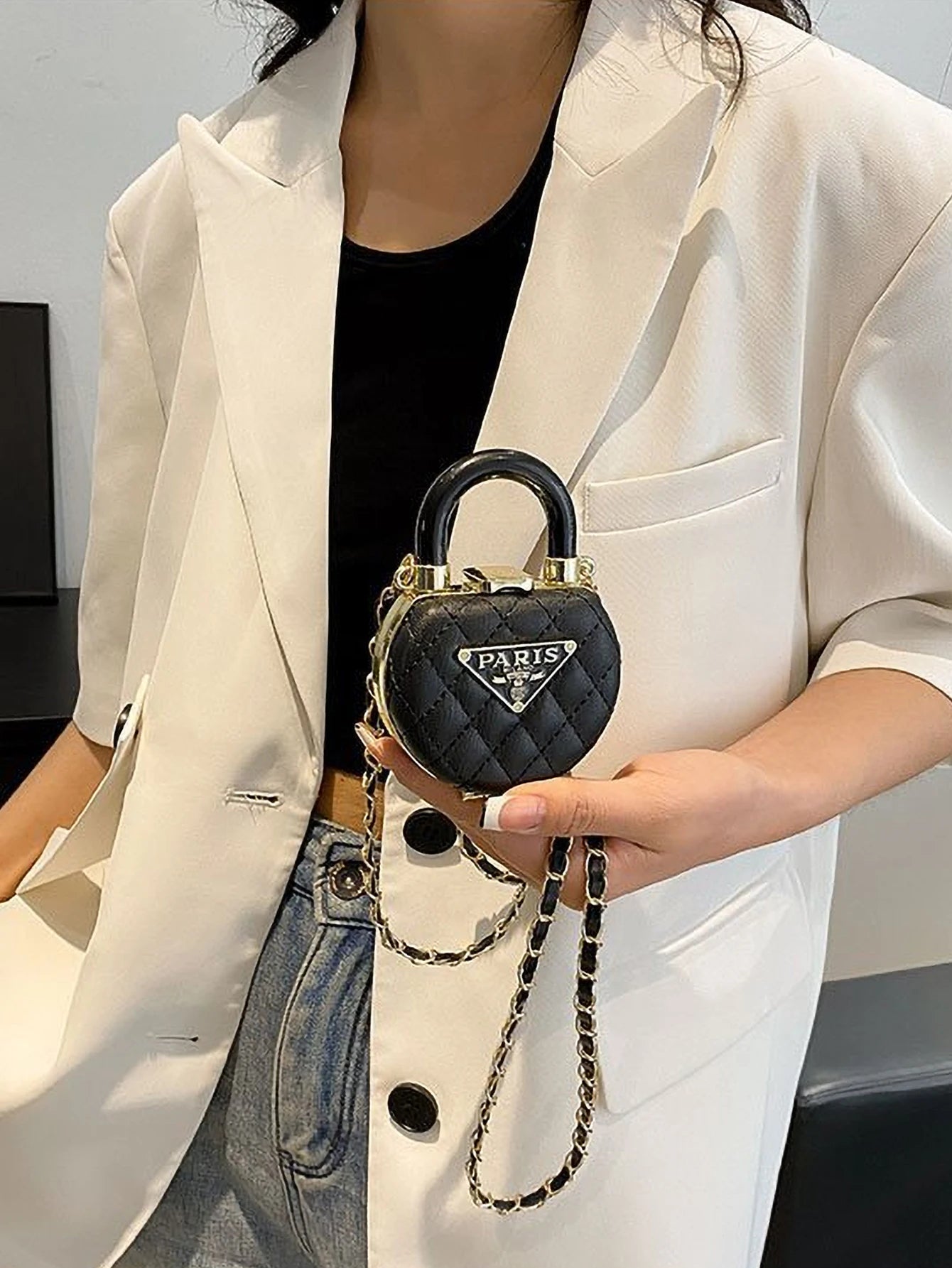 Ladies' Fashion Mini Lipstick Bag Chain Strap Shoulder Cross Bag