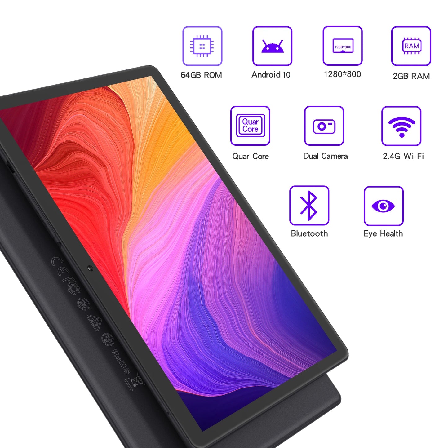 Tablet PC Android 10 Touch Screen WiFi GPS Support 3G Phone Call