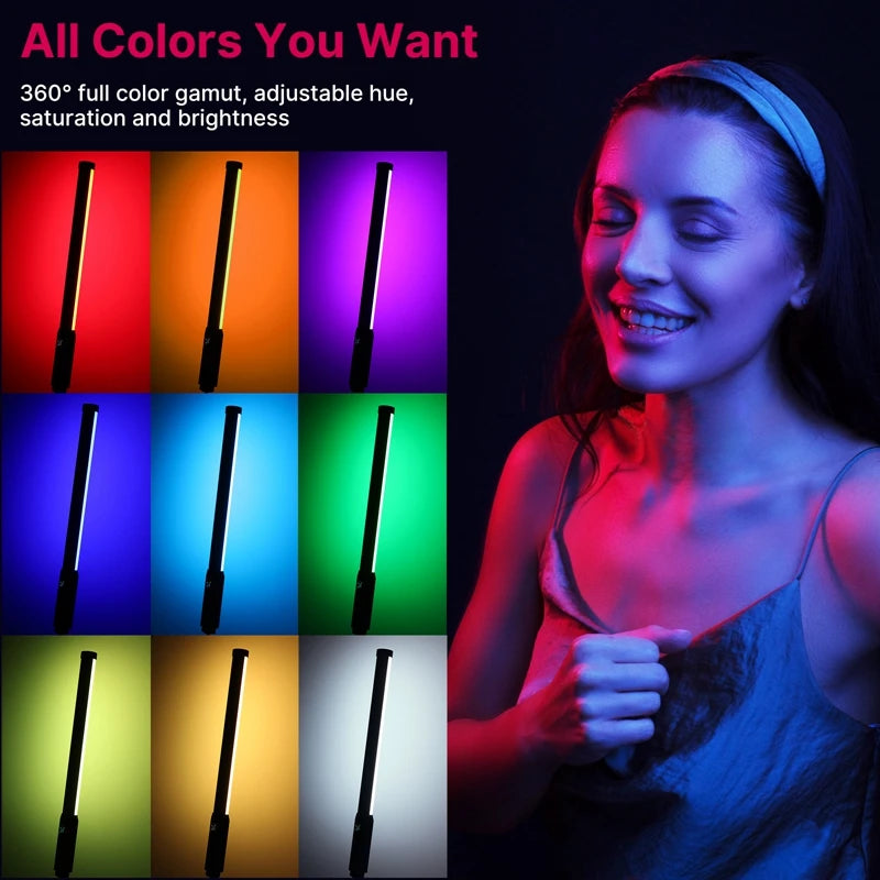 Ulanzi RGB Handheld Stick Light Wand Tube LED Video Light Photography Lighting Fill Lamp