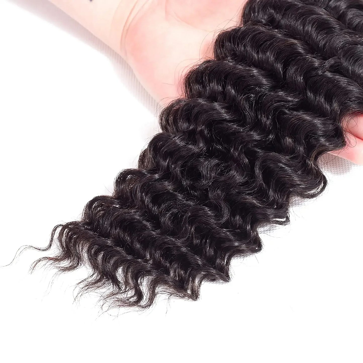 16 36 Inch 100% Human Hair Curly Raw Deep Wave Hair Bundle  Extensions