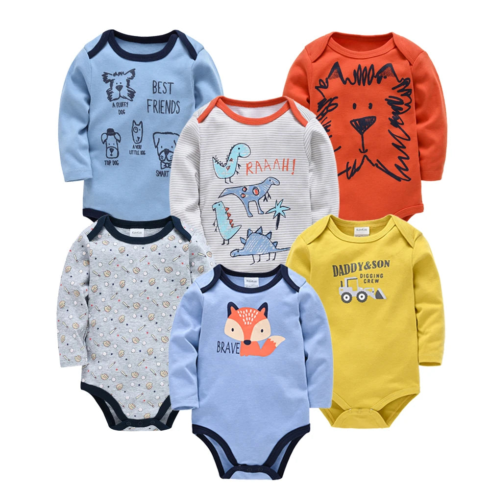 Baby Boys Girls Bodysuit Long Sleeve 100% Cotton Baby Clothes Newborn body bebe Jumpsuit Clothing