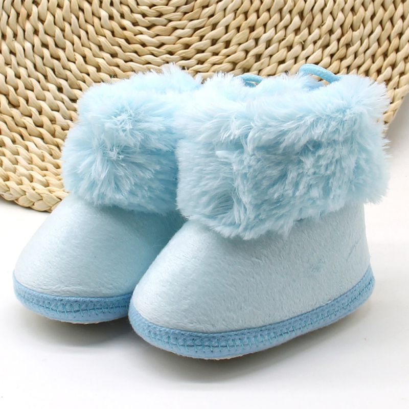 Winter Sweet Newborn Baby Girls Princess Winter Boots First Walkers Soft Soled Infant Toddler Kids Girl Footwear Shoes