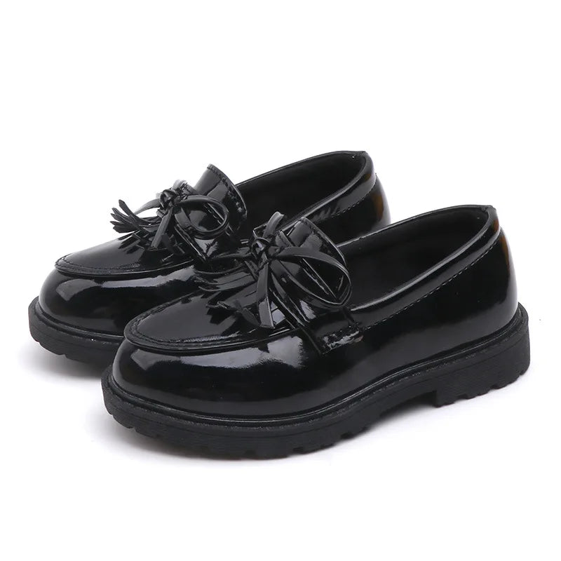 Girls Black Dress Leather Shoes Children Wedding  Shoes