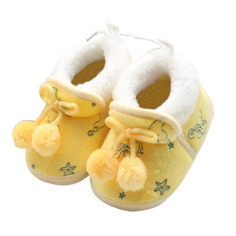 Winter Sweet Newborn Baby Girls Princess Winter Boots First Walkers Soft Soled Infant Toddler Kids Girl Footwear Shoes