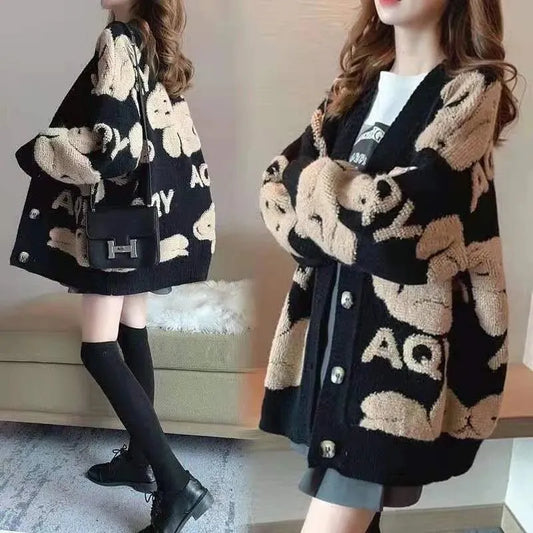 Loose Sweater Oversize Woman Christmas Sweater Coat Fashiont Cardigan For Women Thick Winter Clothes